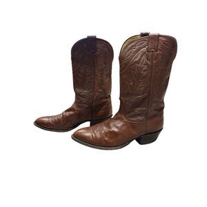 Vintage Nocona Brown Leather Western Cowboy Boots Made In USA | Size Men’s 12D